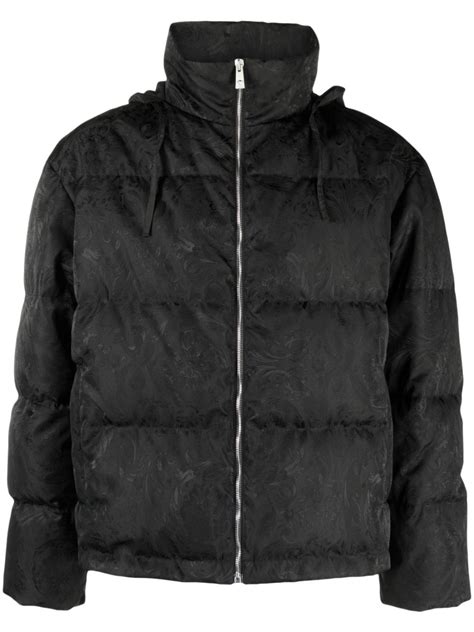 versace collection puffer coat|Versace barocco puffer jacket men.